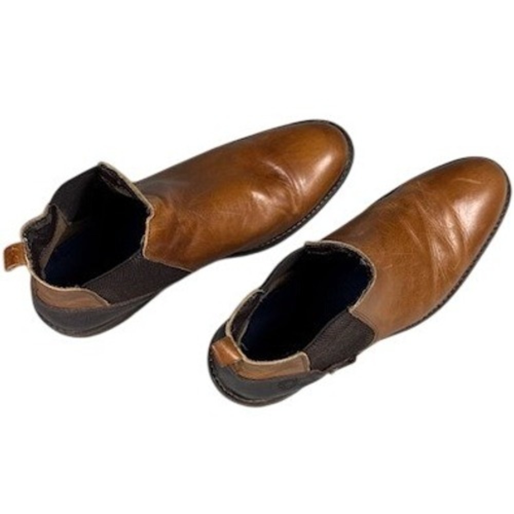 Vintage BB Footwear & Co Tan Leather Chelsea Boots Mens 11 Hand Crafted Europe